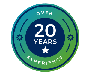 20 years experience trust badge